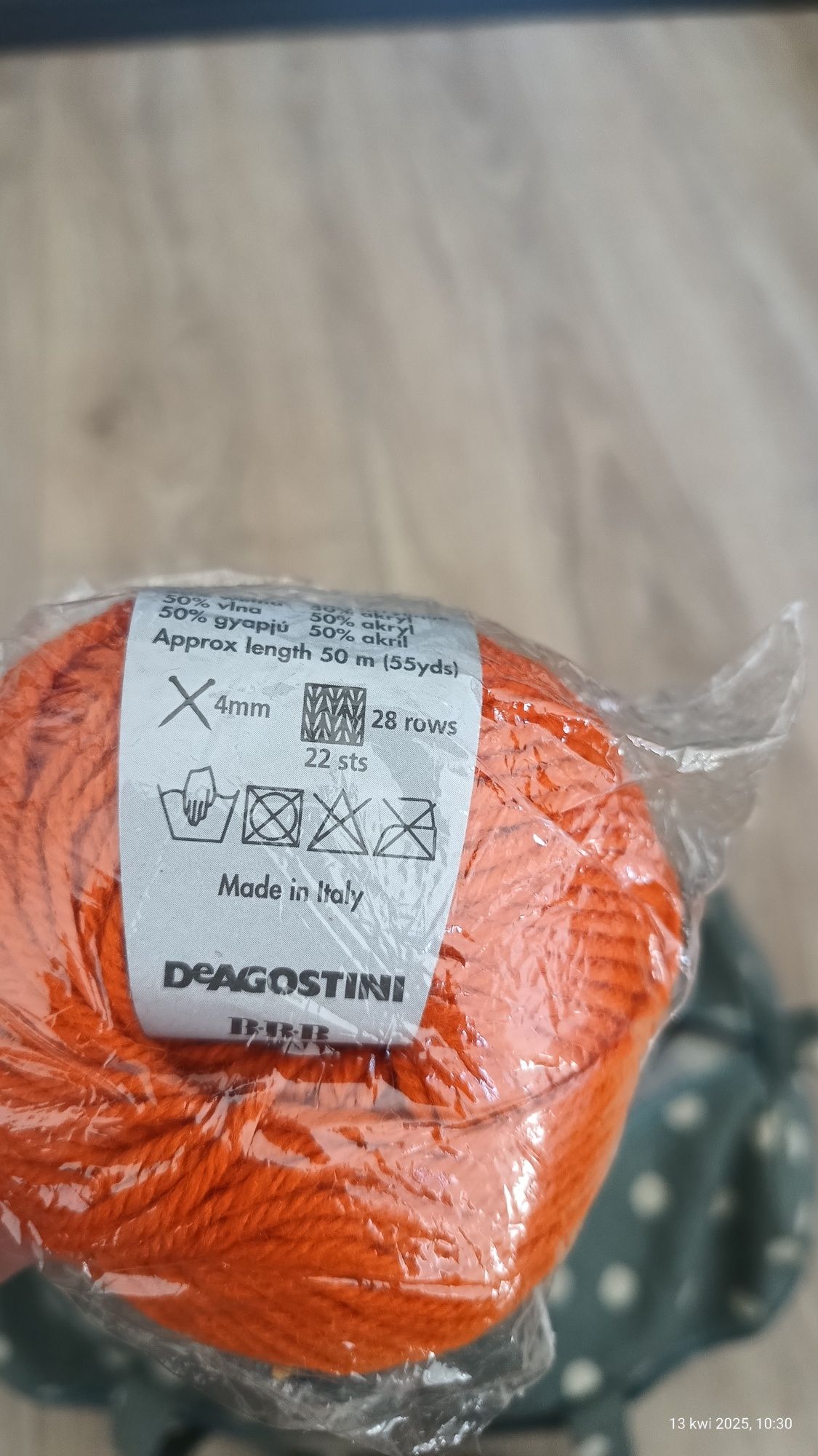 Zestaw włóczek drutów zwykle proste na żyłce wełna akryl deagostini