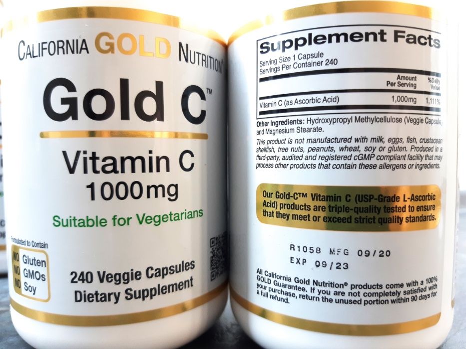 CGN, Gold C-1000 (240 капс х 1000 мг), витамин С, vitamin C, вітамін С