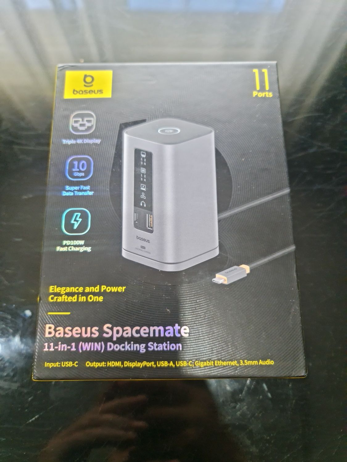 Baseus Spacemate 11W1 USB C do 3 monitorow 4K 100W PD ETH AUDIO