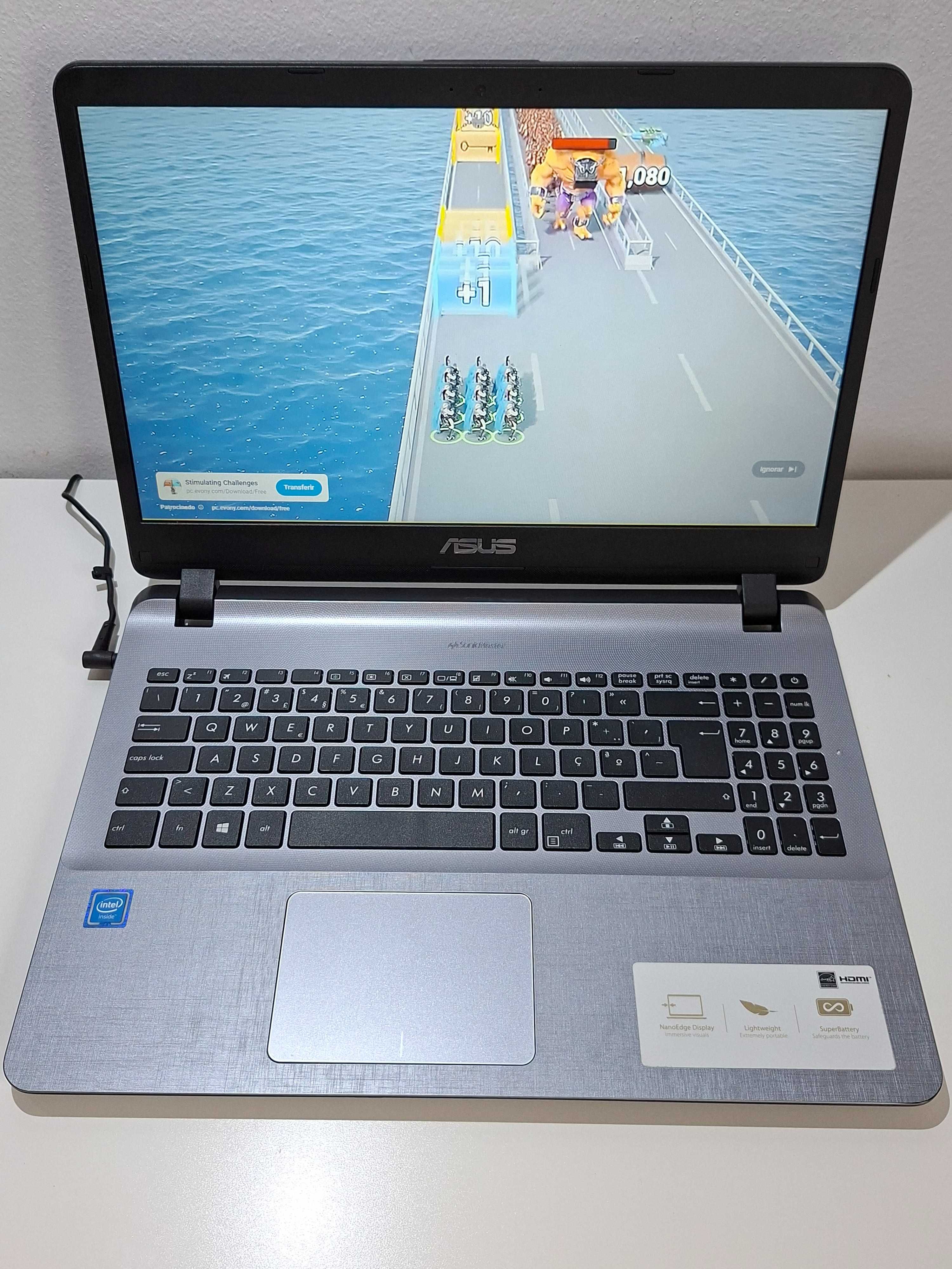 Portátil ASUS | Ecrã 15.6" | HDD 1000 Gigas | RAM DDR4 | NOVO