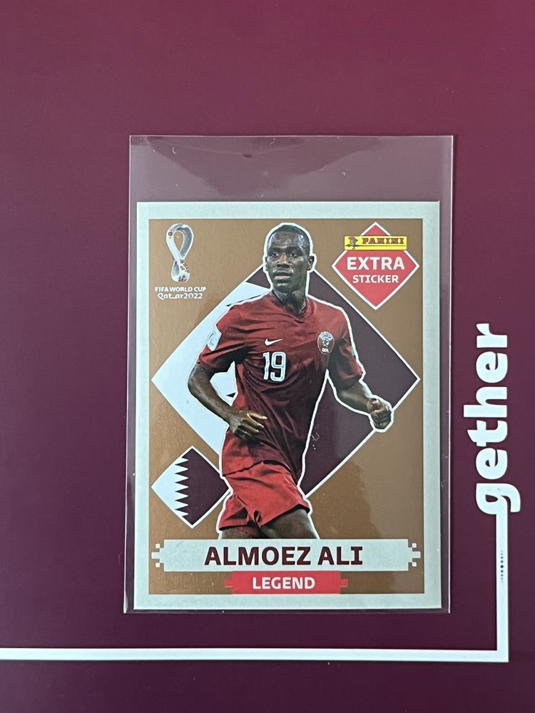 Naklejka Panini Quatar 2022 Almoez Ali Bronze Legend Extra Sticker