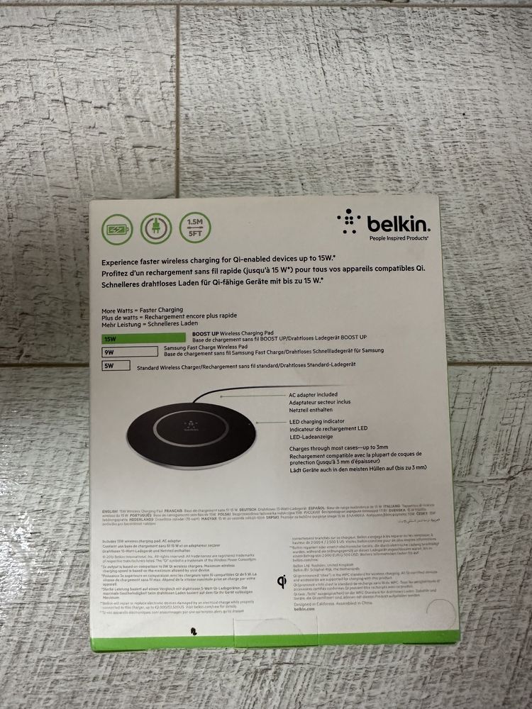 Беспроводное зарядное устройство Belkin BOOST UP 15w