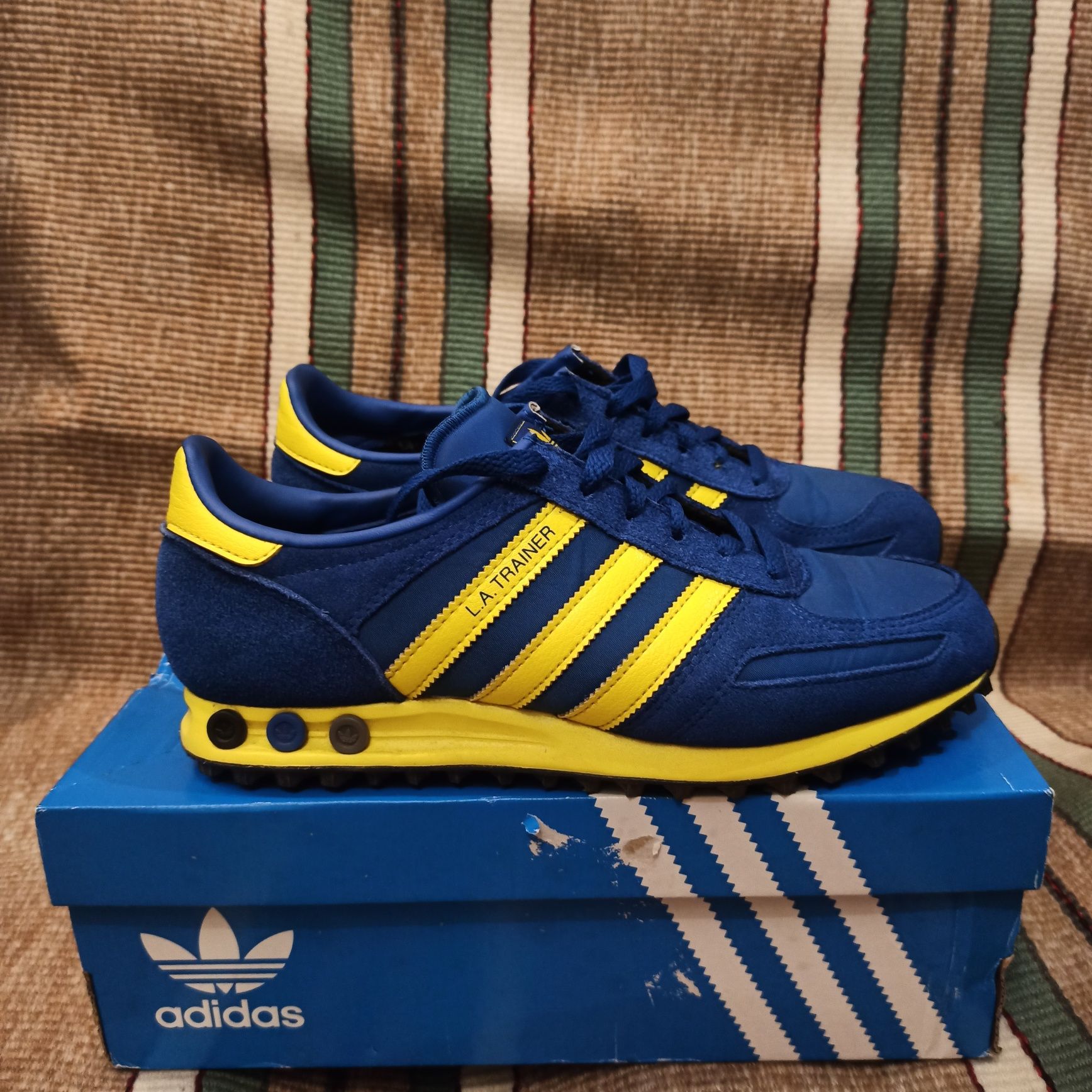 Adidas la trainer (сине-желтые)