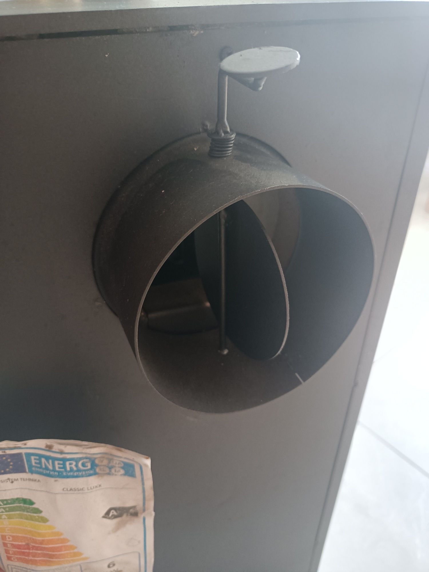 Piec kominek stalowy koza 7 kW piec + rura + kolanko
