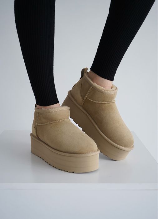 Ugg Ultra Mini Platform Угг Замшеві Овчина Уггі Ультра Міні Платформі