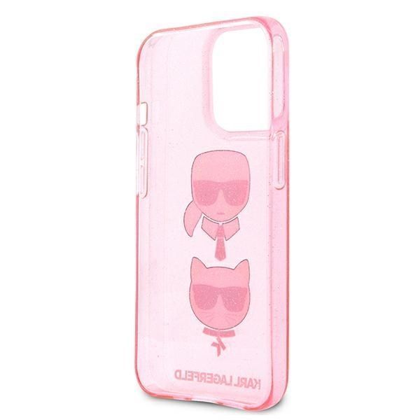Etui Karl Lagerfeld do iPhone 13 Pro/13, 6,1" Różowe Glitter