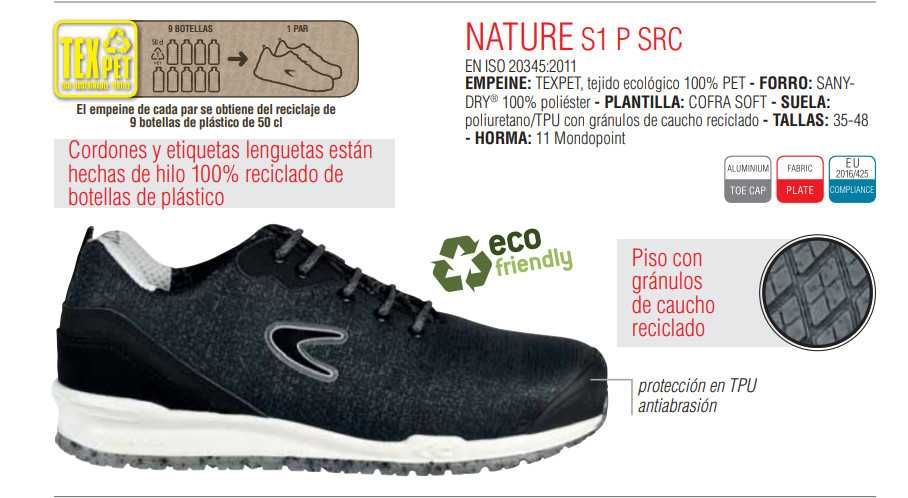 Sapatos de Segurança Cofra Nature  S1 P SRC - 45 - NOVOS