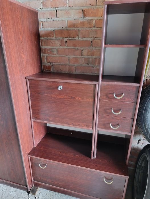 Meble pokojowe mahoń wenge segment meblościanka 8 częściowy zestaw