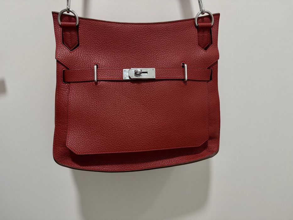Hermes Jypsiere червона велика сумка