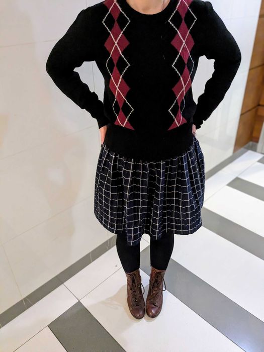 Spódniczka / Granatowa / Damska / M / L / Lemonada / W kratę