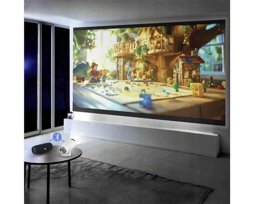 Projektor Rzutnik Przenośny Android Smart Mini TV 4K LED Głośnik WIFI