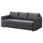 FRIHETEN Sofá-cama de 3 lugares, Skiftebo cinz esc