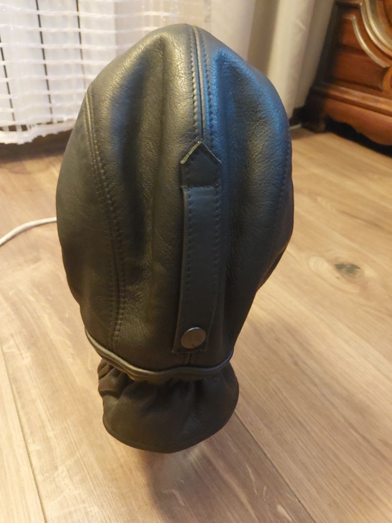 Czapka skórzana-pilotka Aviation Leathercraft, rozm L