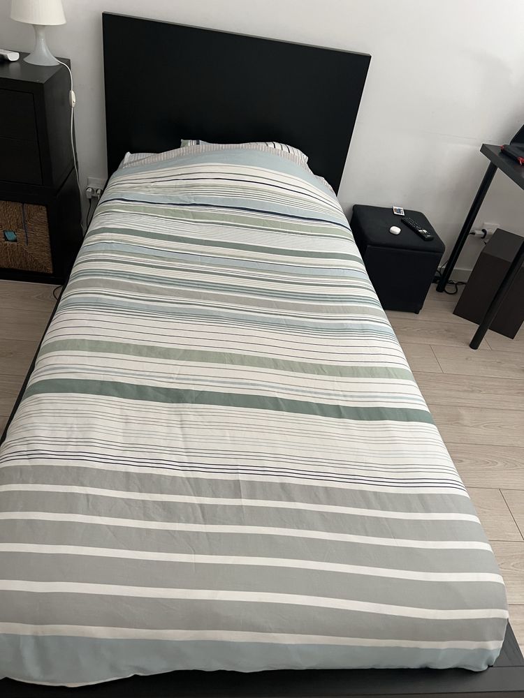 Cama Ikea com colchao e estrado