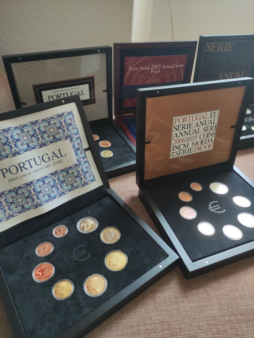 Coleção de moedas série anual proof