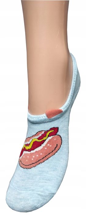 Stopki Skarpetki Bawełniane Damskie Fast Food 39-41 5-Par Silikon