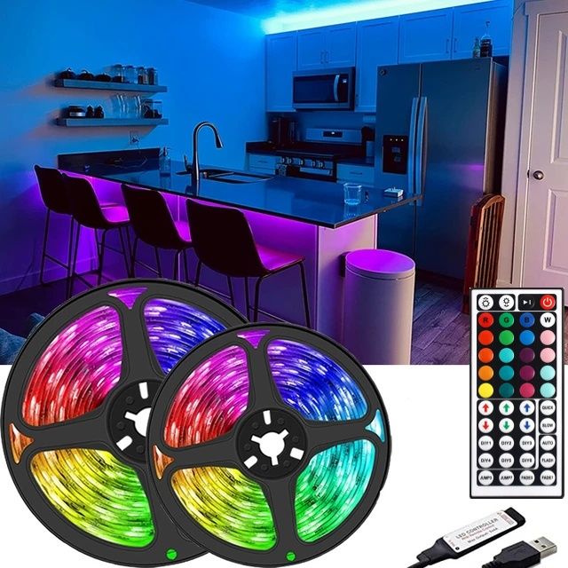 Taśma rgb 10m + pilot DIY 44 przyciski ledowa świetlna neon kolorowa