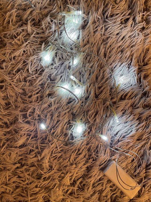 Lampki LED światełka choinkowe 14 lampek 185 cm chłodne