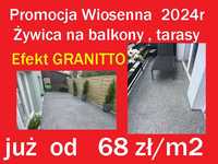 Żywica na balkony tarasy schody Granitto 68zł/m2