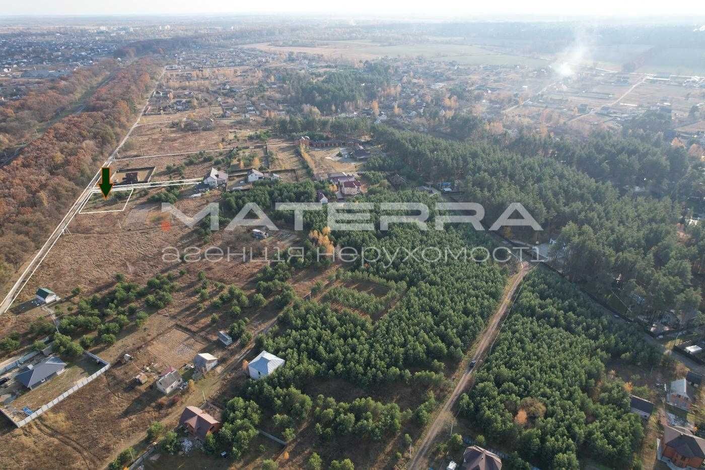 Глеваха | Продам кутову ділянку з молодими соснами, 15 соток