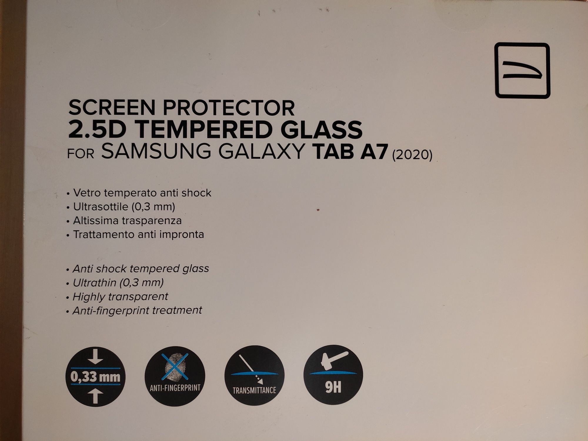 NOVO! Vidro Temperado 2.5D para Ecrã Samsung Galaxy Tab A7 10.4 2020