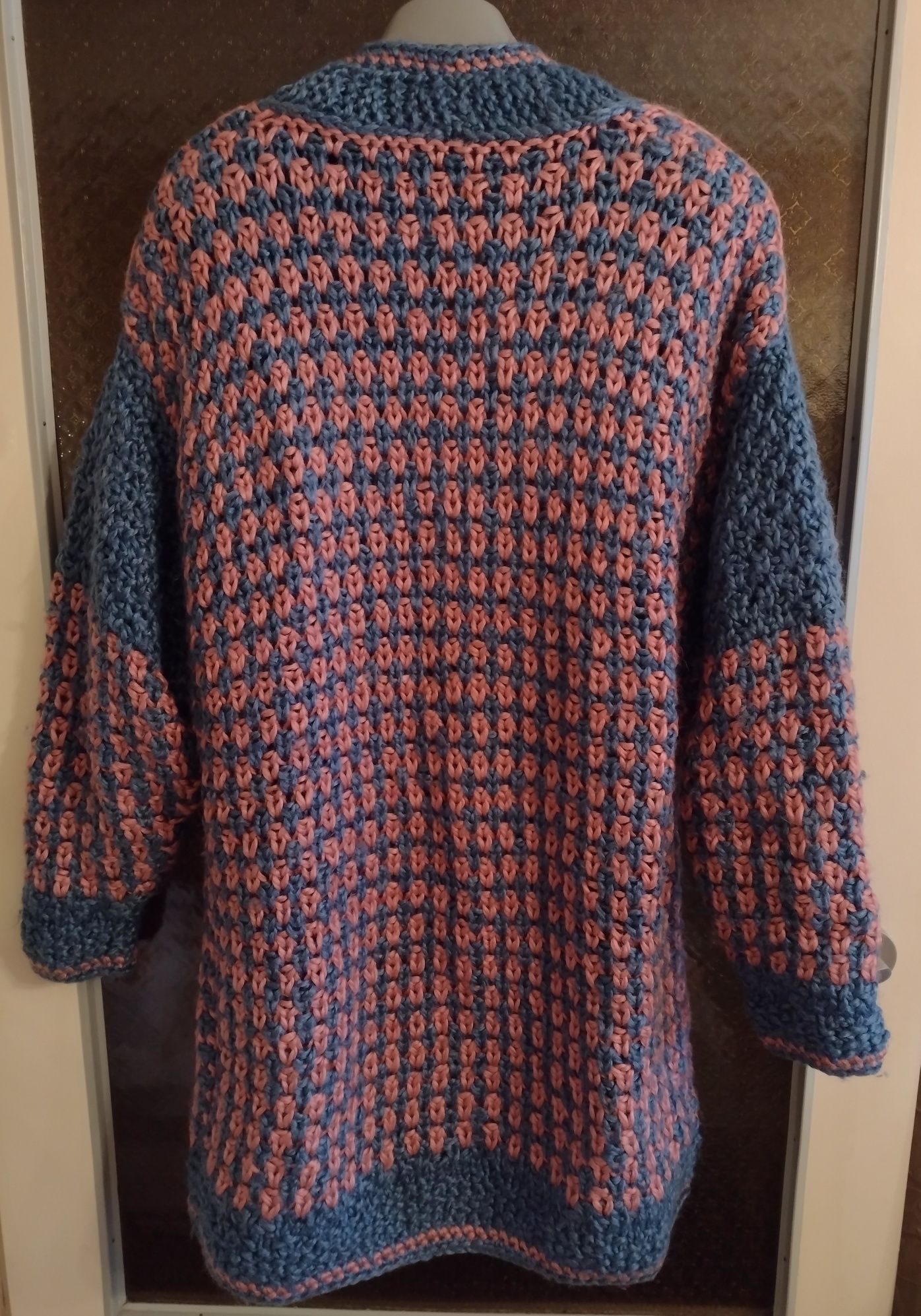 Sweter/blezer robiony na drutach
