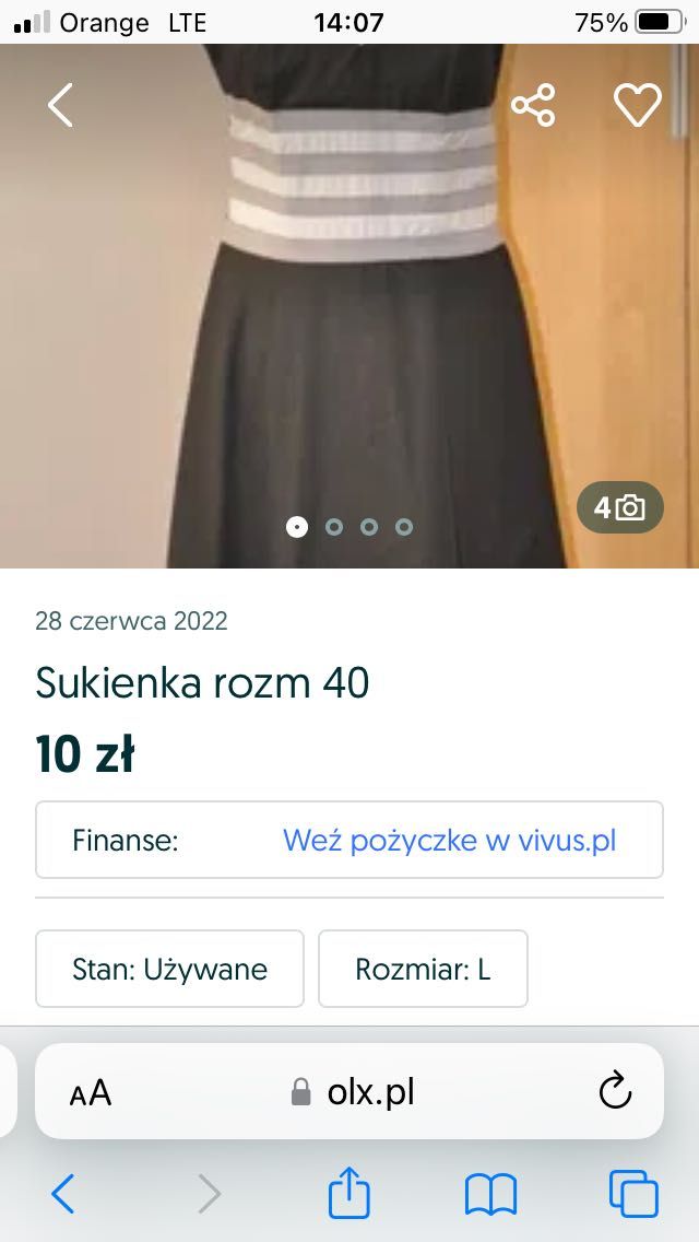 Sukienka rozmiar 40