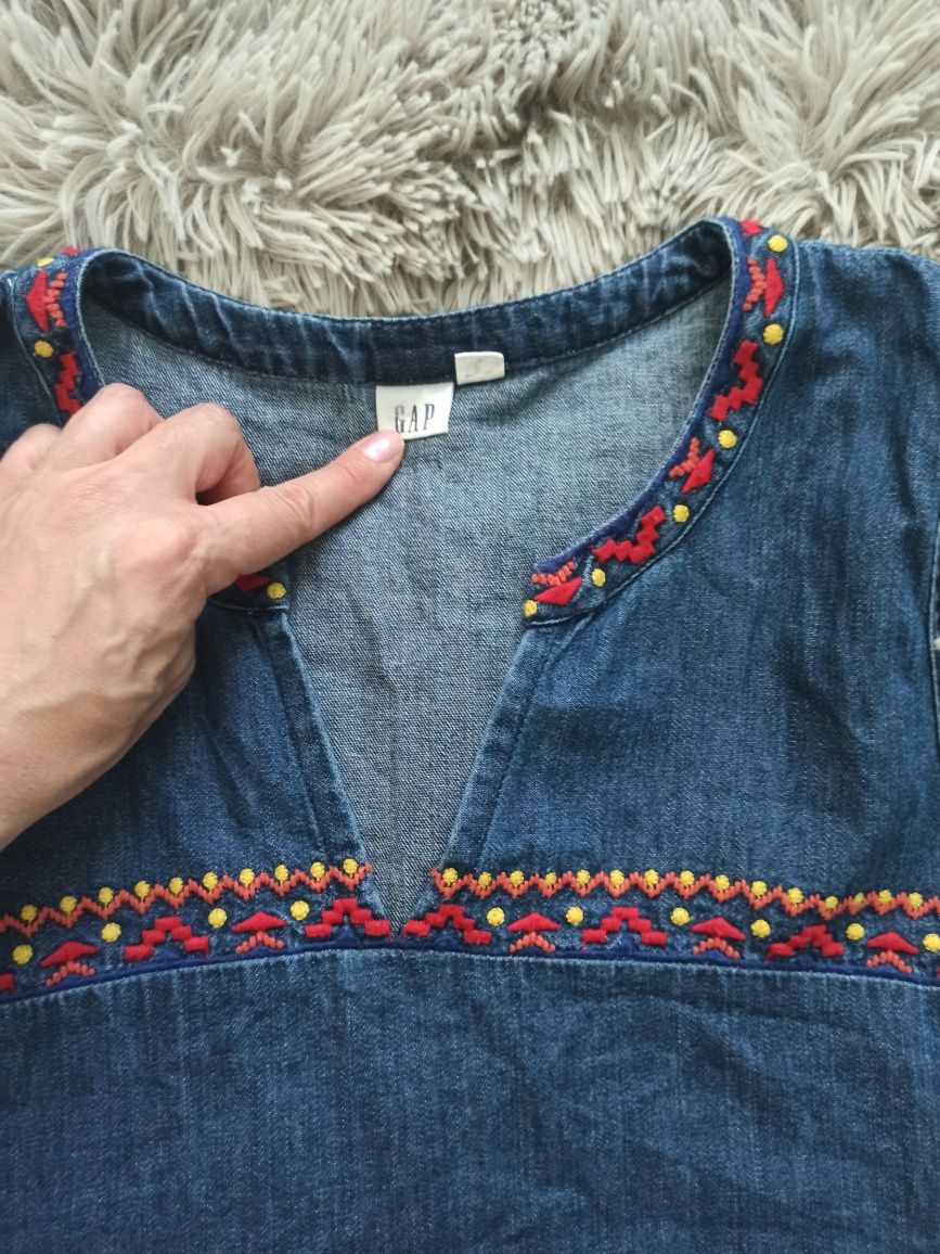 Gap jeansowy boho top r. M