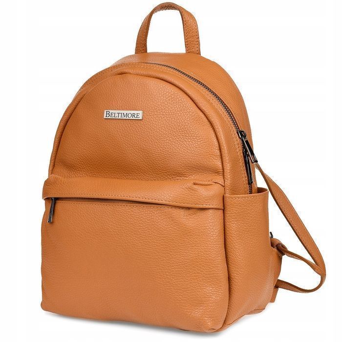 Mały skórzany plecak damski elegancki pojemny A5 miejski do pracy nowy