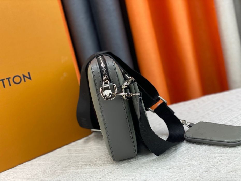 LOUIS VUITTON TRIO 3v1 messenger сумка мужская серая 3в1 через плечо