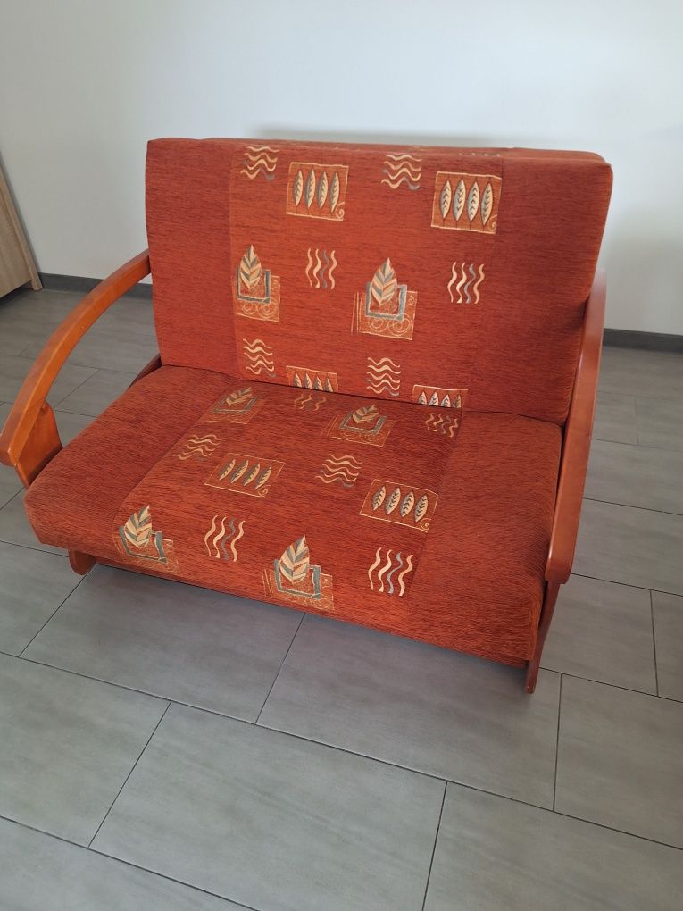 Sofa amerykanka z funkcją spania pojemnik na pościel