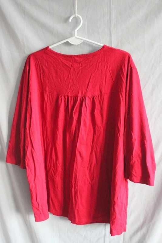 Czerwona bluzka tunika plus size