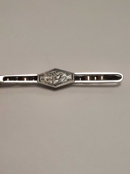 Мужской серебряный зажим для галстука ( затискач для краватки )
