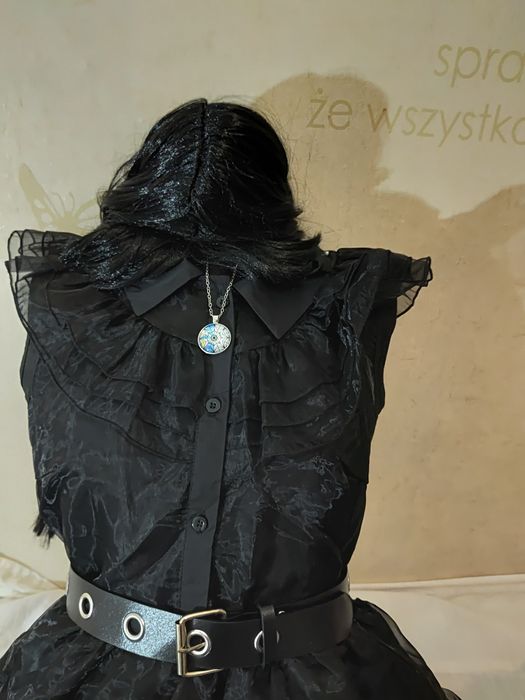 Przebranie  Wednesday Adams Halloween  6 części rozmiar M