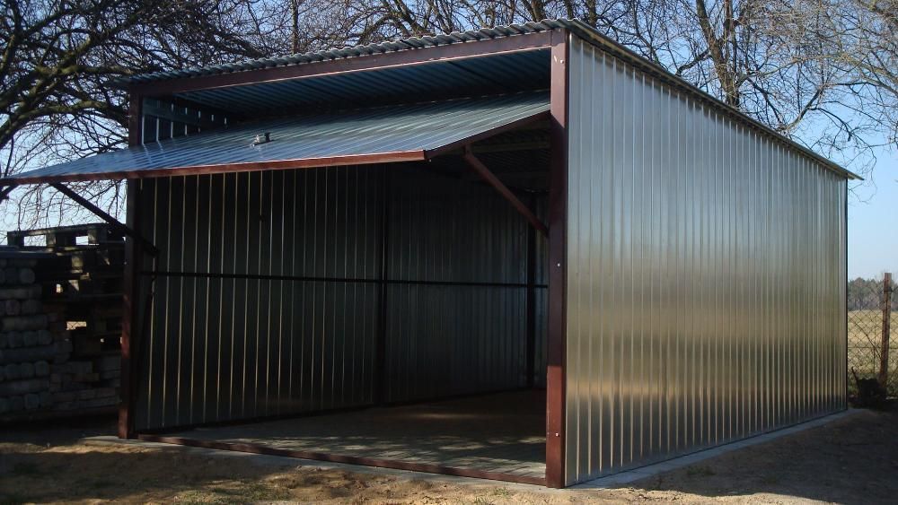 Garaż blaszany 3x5 z bramą uchylną. garaż garaże dostawa gratis