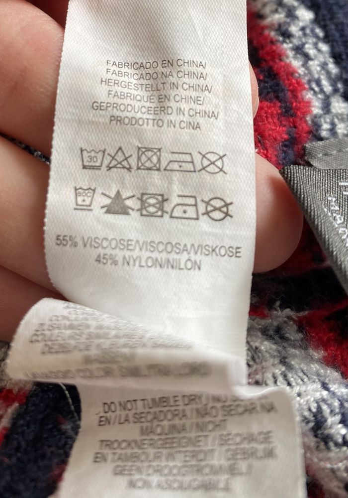 Legginsy ciepłe zimowe świąteczne wiskoza 46 granatowe we wzór