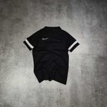 MĘSKA Koszulka Sportowa Nike Czarna Małe Logo Haft Dri-Fit Treningowa