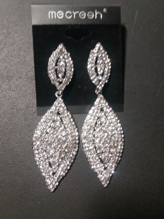 Женские висячие серьги для невесты