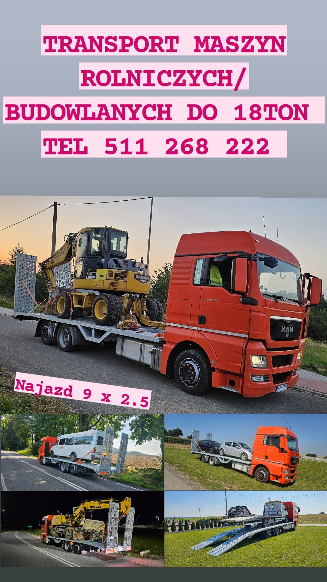 Pomoc Drogowa 24h Transport Laweta Autolaweta Serwis Holowanie 16ton