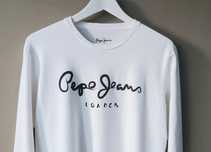 Pepe Jeans bluzka z długim rękawem rozmiar slim fit L-XL