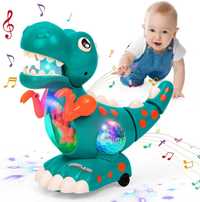 Zabawki muzyczne dla dzieci ruchomy dinozaur świecący P769