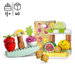 Lego 10983 Duplo ryneczek market owoce stragan warzywa