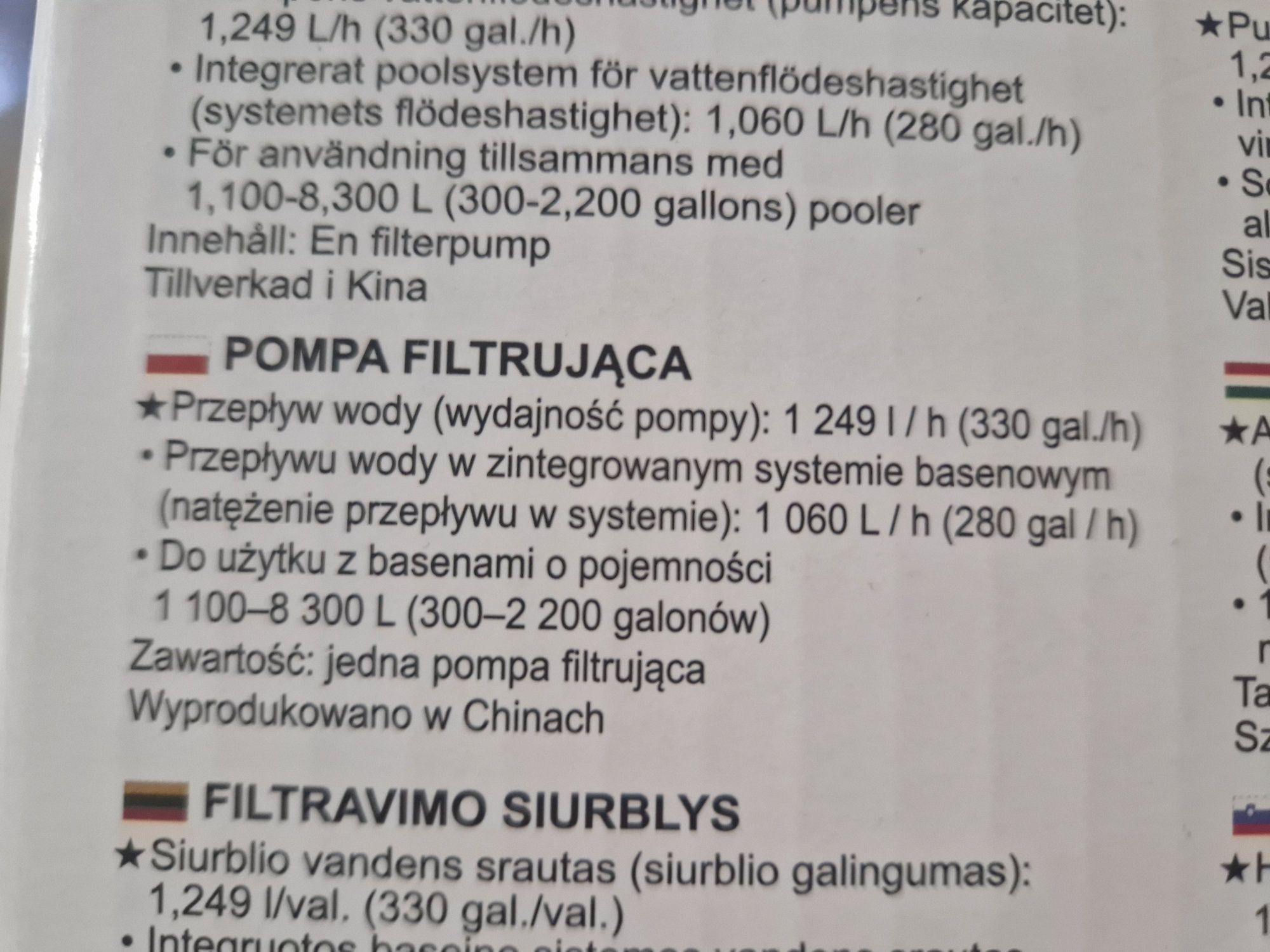 Pompa do basenu Bestway