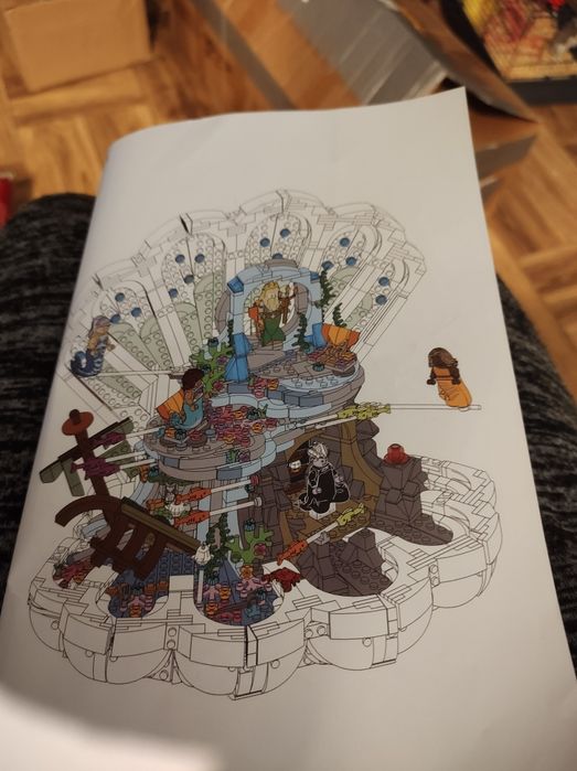 Klocki typu LEGO mała syrenka muszla królewska Disney