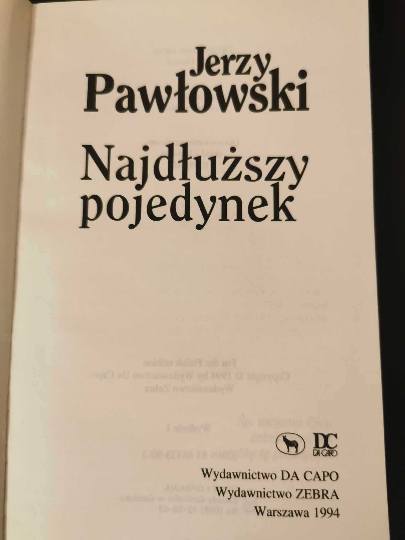 Najdłuższy pojedynek - Jerzy Pawłowski