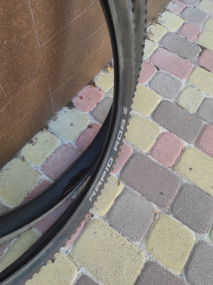 Покрышки schwalbe rapid rob 27.5 стёртые (на докатку)