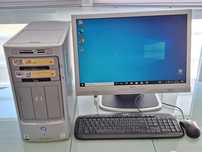 Computador Torre+Monitor+Teclado 22 "Windows 10 Profissional e Office