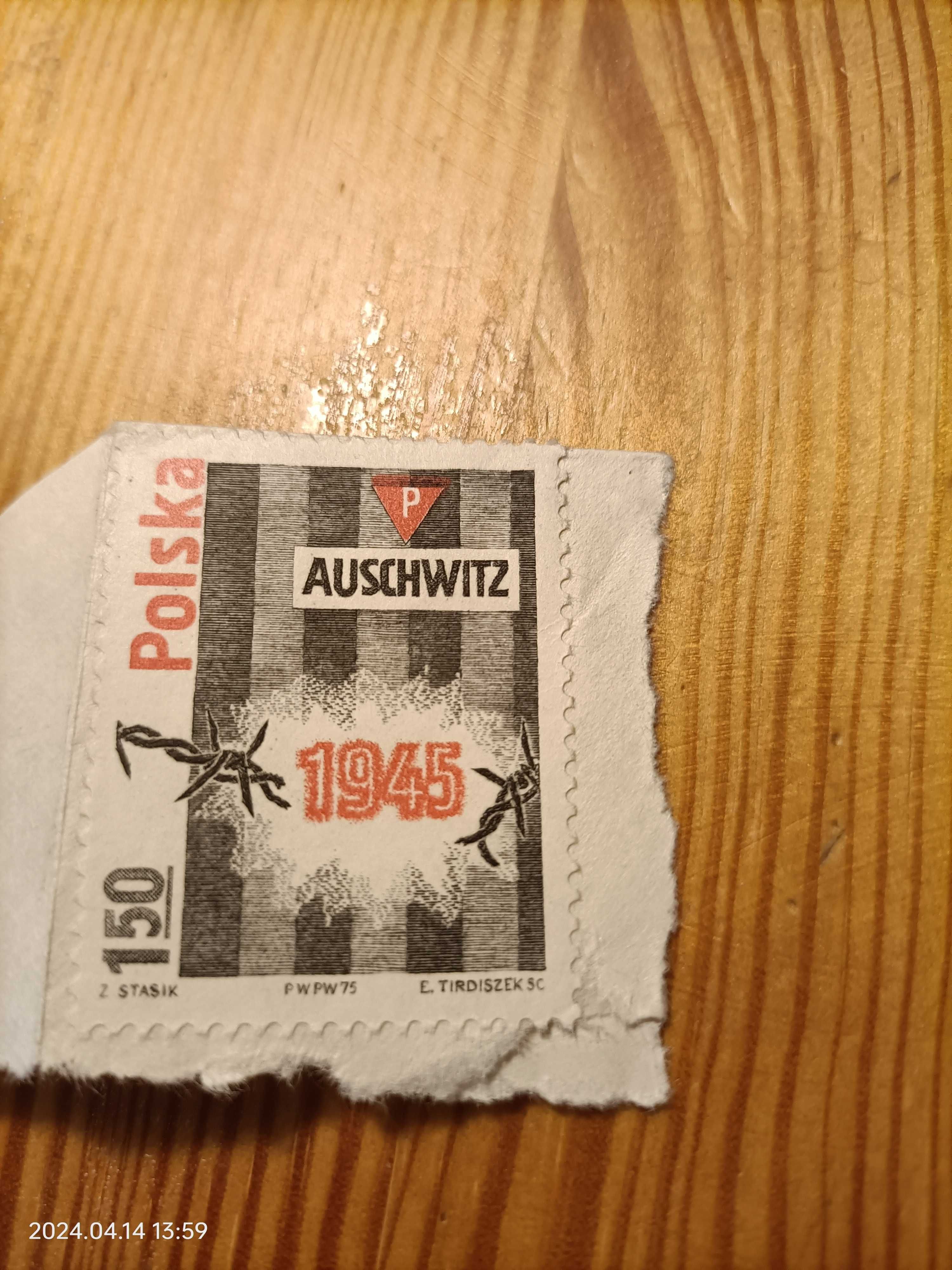 znaczek Auschwitz 1945, rok wydania 1975