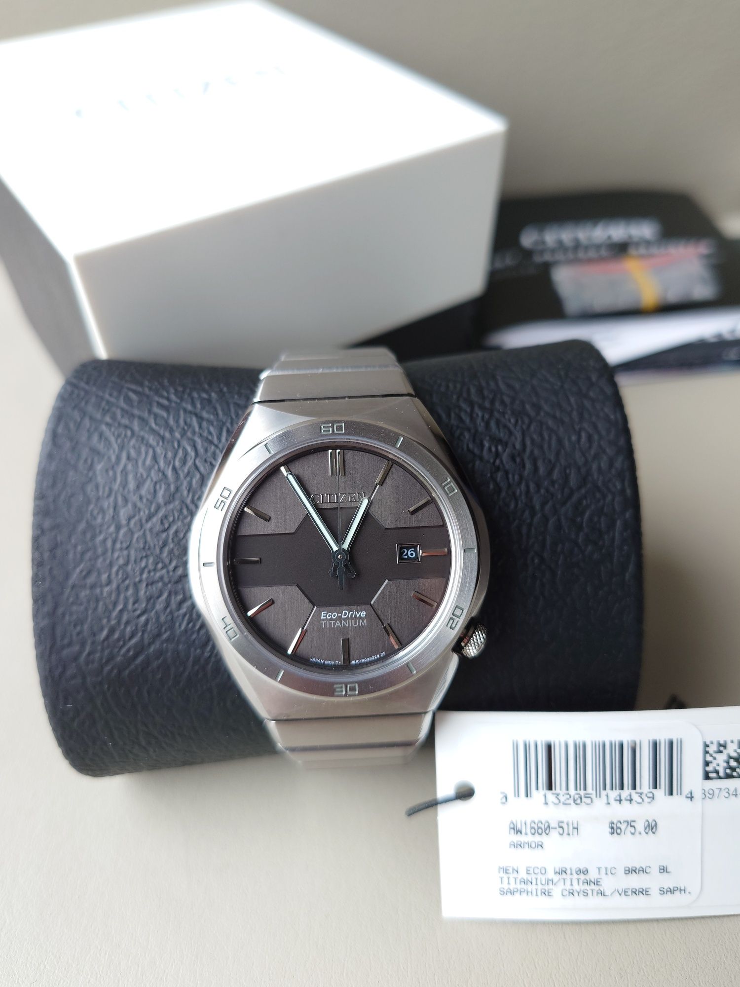 Citizen Armor AW1660-51H
Eco Drive Titanium