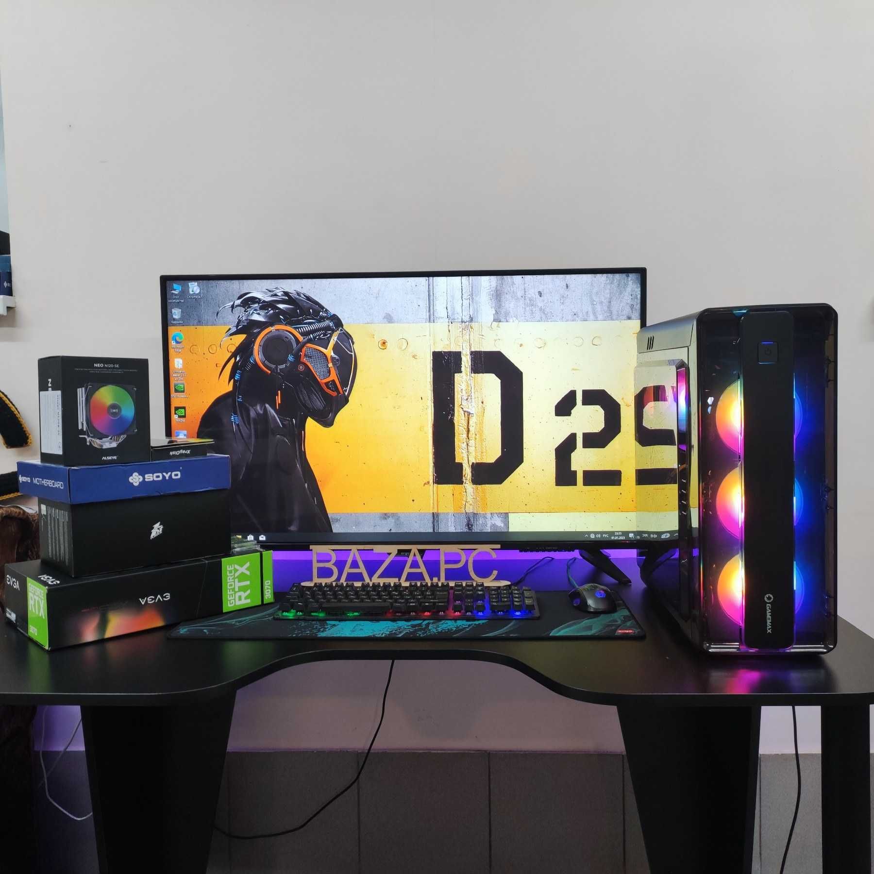 Компютер Новый Ryzen 5 5500, 16GB DDR4, EVGA RTX 3070, SSD 512GB NVMe